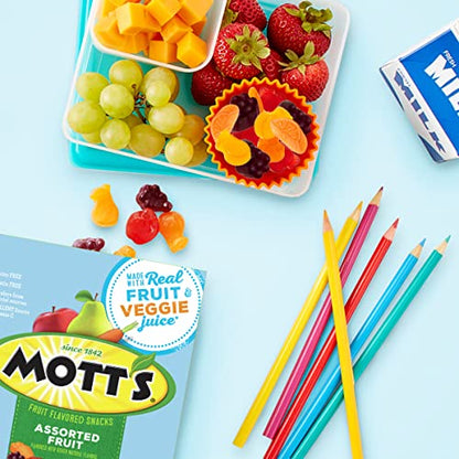 Mott's Fruit Flavored Snacks, Assorted Fruit, Pouches, 0.8 oz, 40 ct-UPStoxs